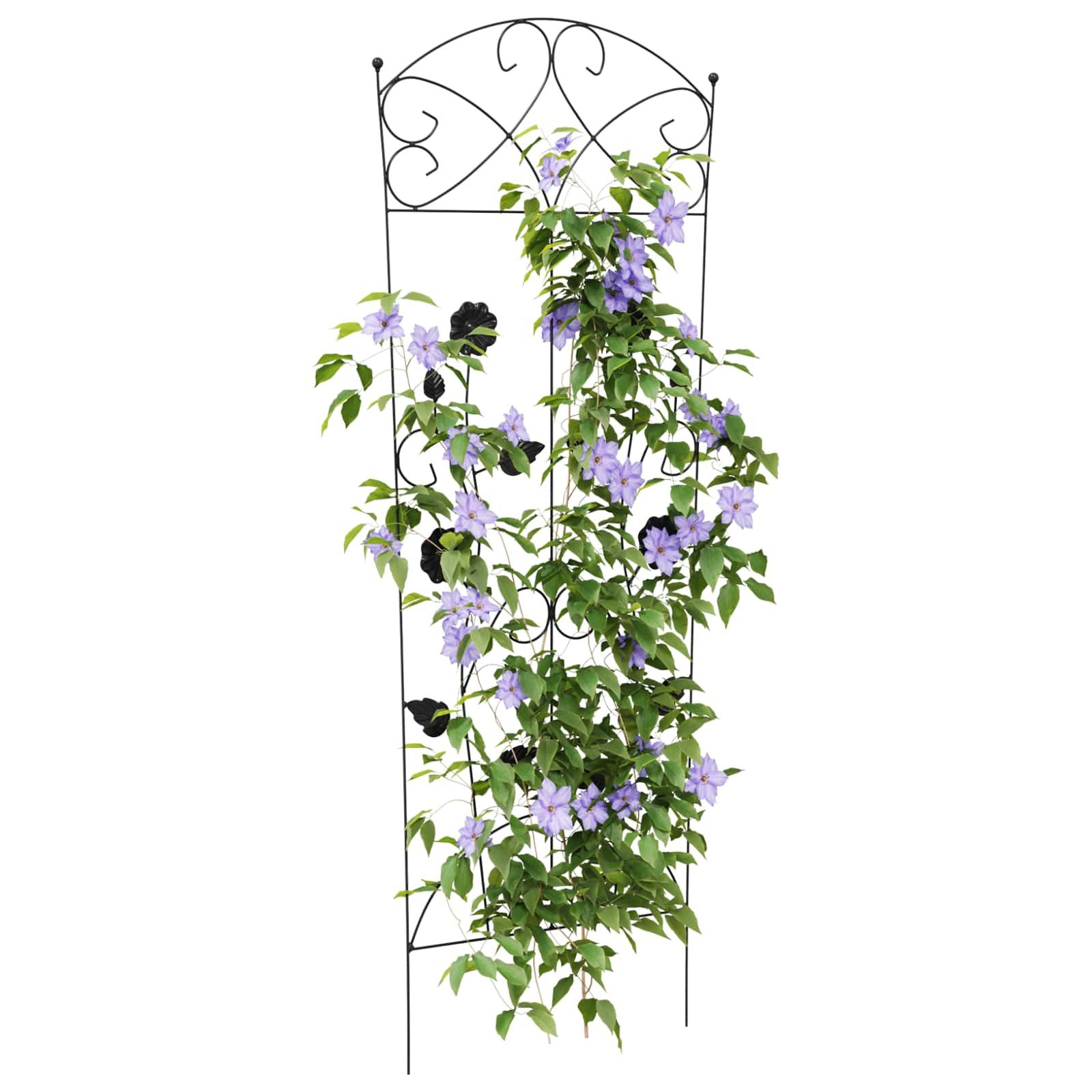 vidaXL Pergola Gartenzaun 3 stk. Schwarz 110,5 x 42,5 cm Stahl, (3-tlg) – Bild 3 von 5