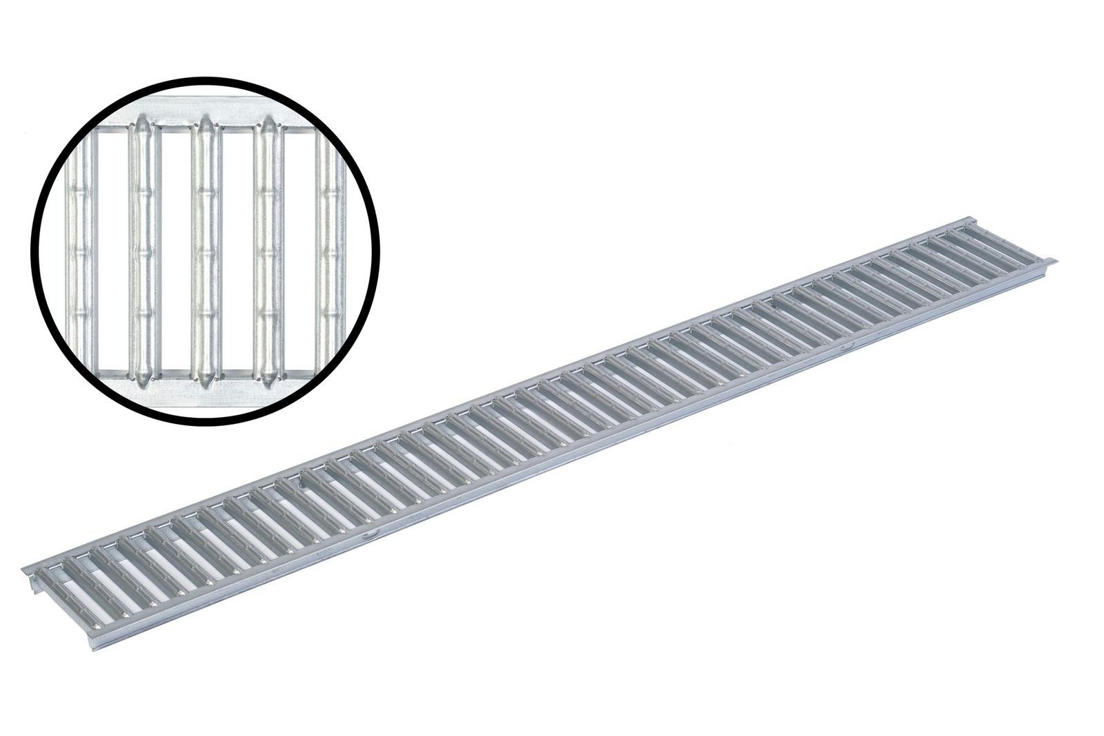 ACO Severin Ahlmann GmbH & Co. KG Entwässerungsrinne Stegrost Stahl verzinkt Длина: 100 cm - Breite: 11,8 cm, 1-St.