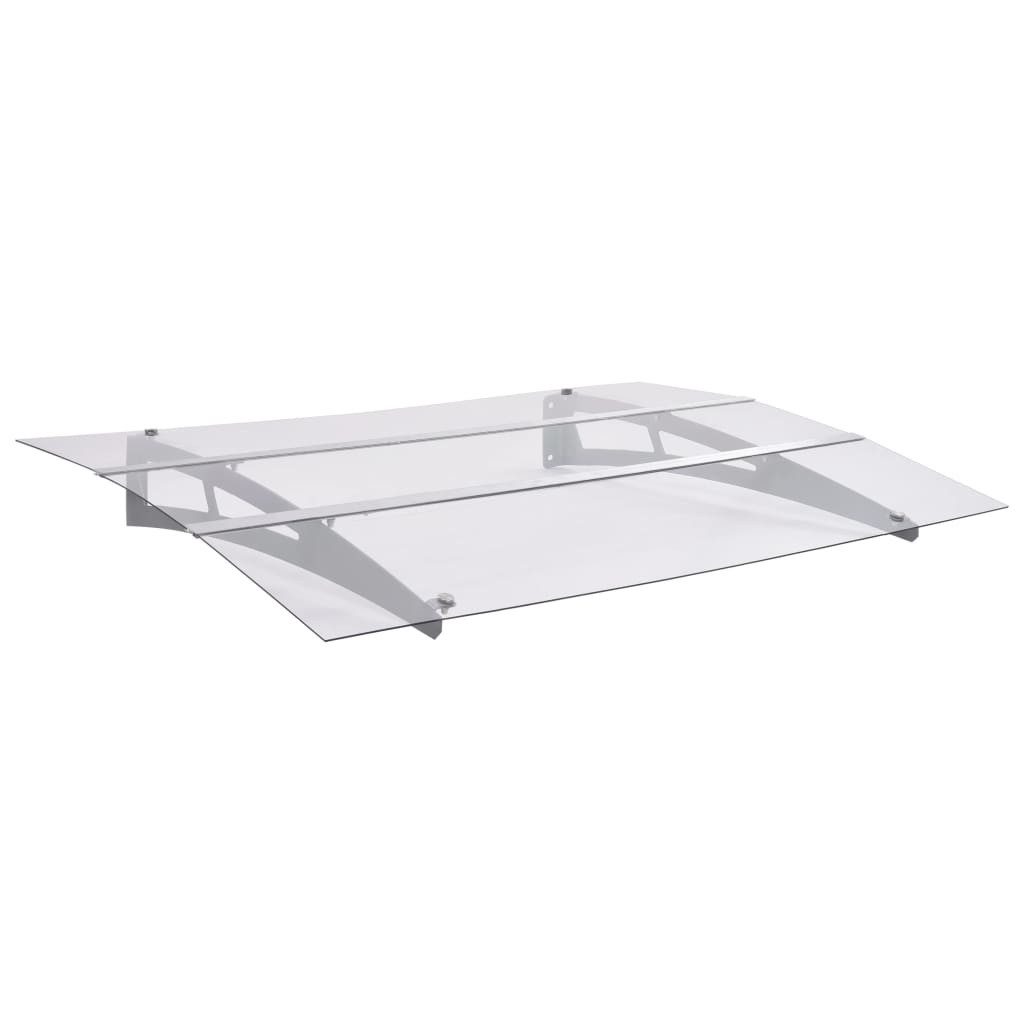 vidaXL Vordach 120 x 90 cm Haustürvordach Sibern und Transparent 120x90 cm Polycarbon
