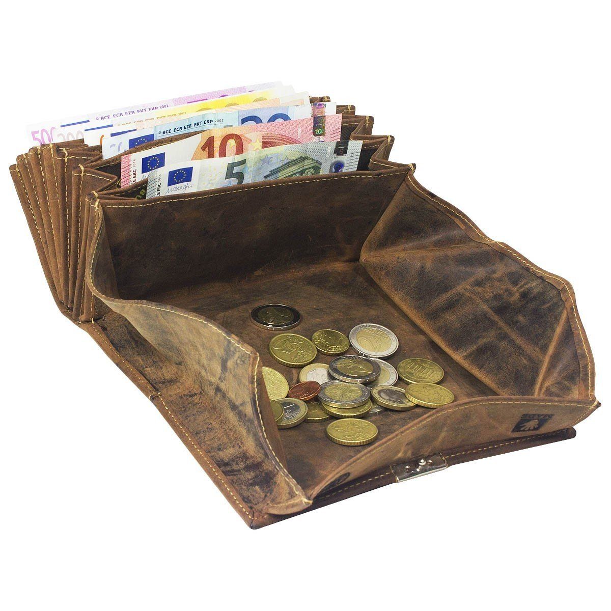 Greenburry Kellnerbörse Vintage Leder Kellnerbörse + Holster Set 1785 + 1786A