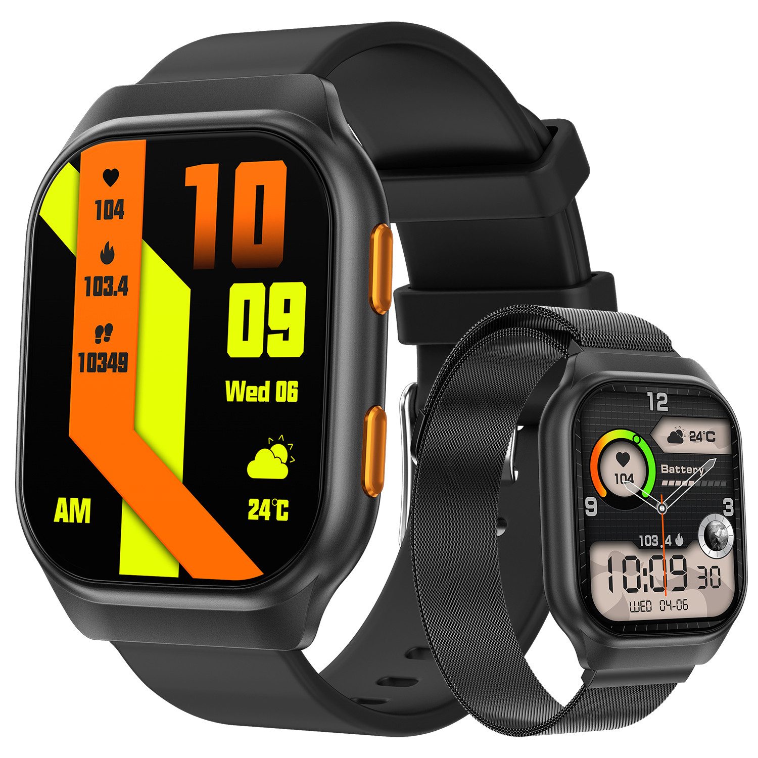 Smartwatch für Damen Herren, Fitness Tracker Uhr mit Anruffunktion Smartwatch