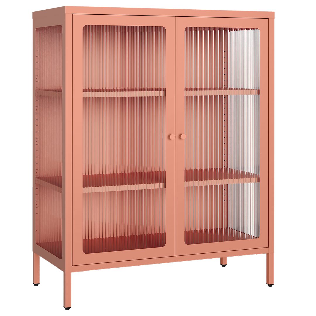 skølm Highboard Norns, Metallkommode, kratzfest, mit Glastüren günstig online kaufen