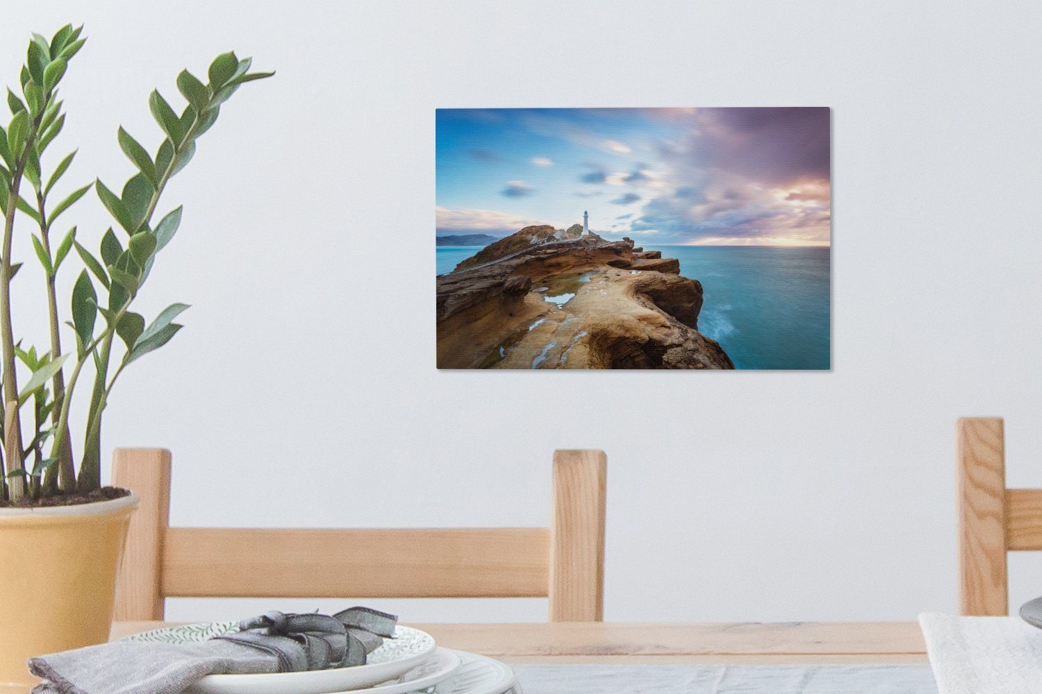 in Leinwandbilder, Aufhängefertig, St), 30x20 cm Neuseeland, (1 Wandbild Leinwandbild Sonnenaufgang OneMillionCanvasses® Wanddeko,