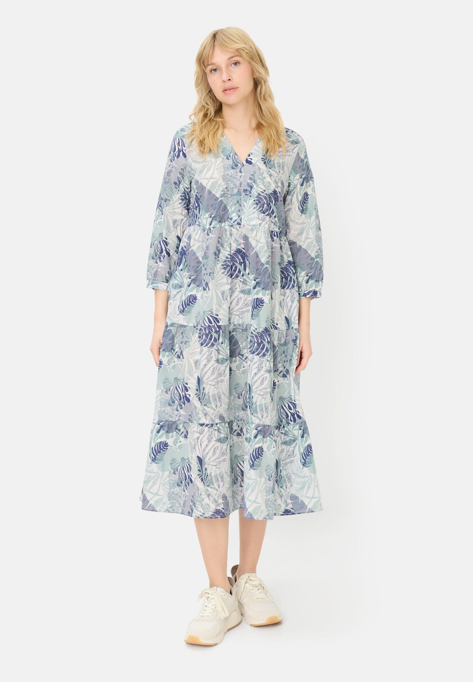 camel active Sommerkleid Mittellanges Sommerkleid mit Allover-Print