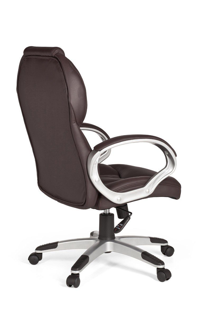 (Bezug Bürostuhl 120 Polsterung Amstyle kg), Braun, XXL Kunstleder Design Chefsessel mit Schreibtischstuhl SPM1.222 Drehstuhl