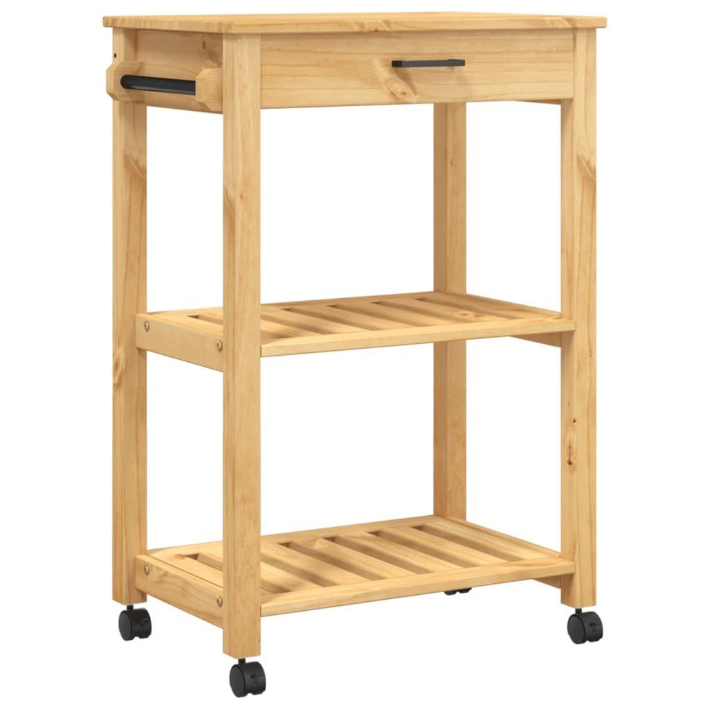 vidaXL Küchenwagen 60 x 40 x 90 cm Küchenwagen MONZA 60x40x90 cm Massivholz Kiefer