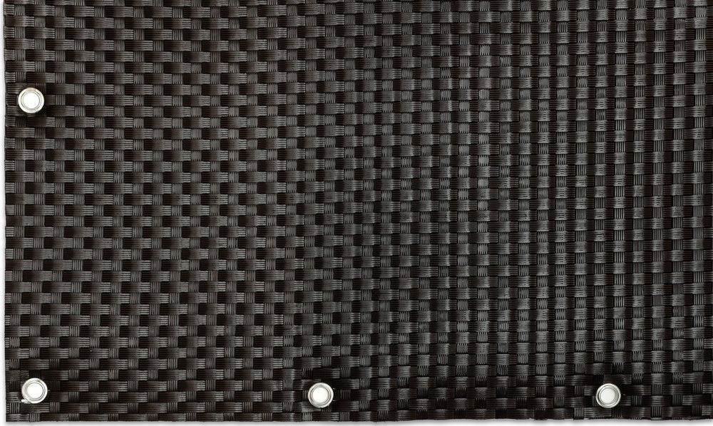 Thumbnail - Rattan Art Balkonsichtschutz Polyrattan Metallösen Dunkelbraun 0,9mx 3m