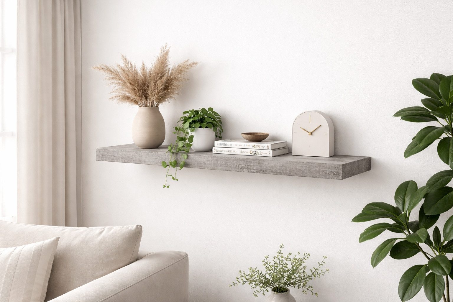 FURNARO Wandboard, in Beton-Optik B/H/T: 90x4x24 cm