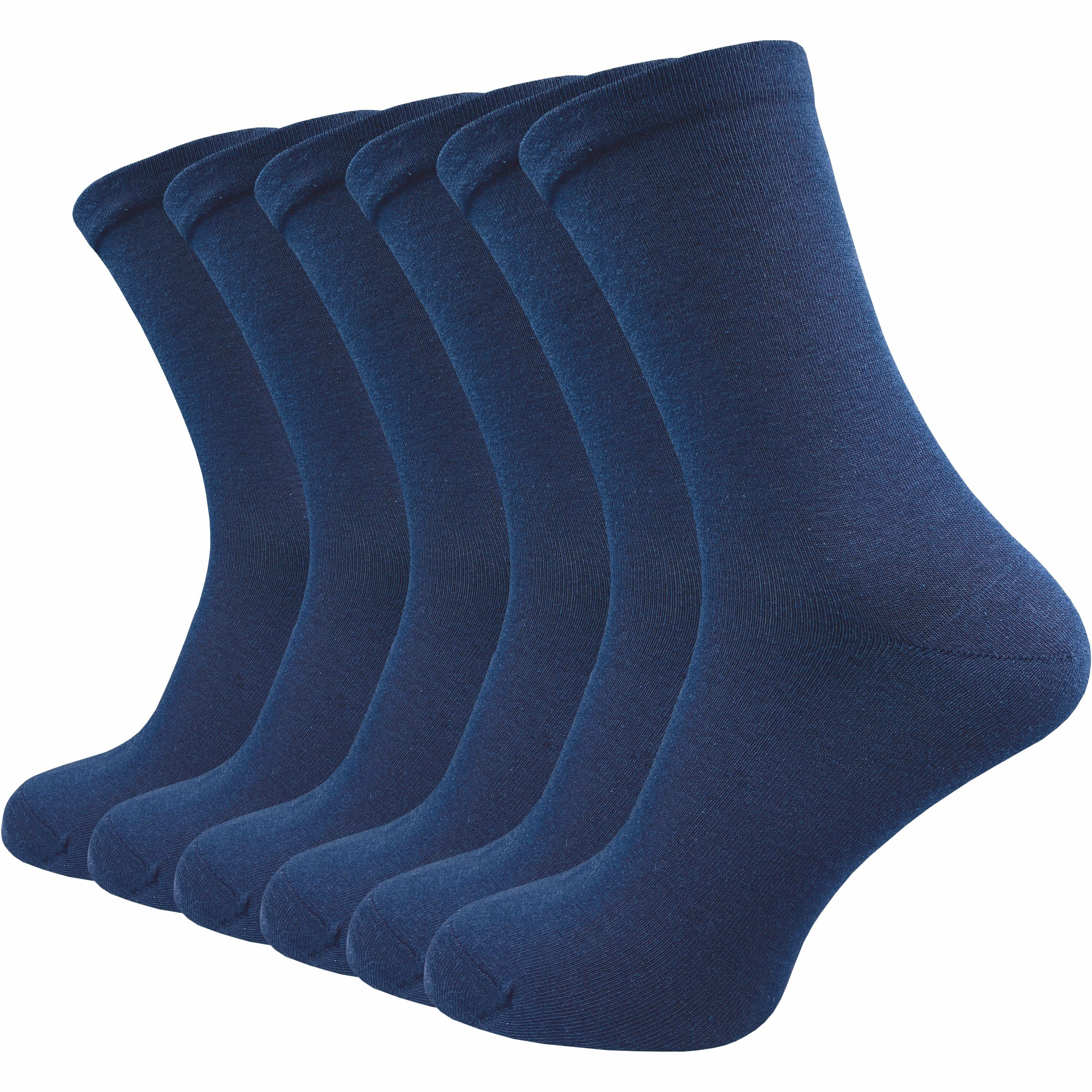 GAWILO Diabetikersocken für Herren - Ohne Gummibund & ohne Naht - Extra weiter Komfort-Bund (6 Paar) Venensocke für Diabetiker mit viel Baumwolle - feines Maschenbild