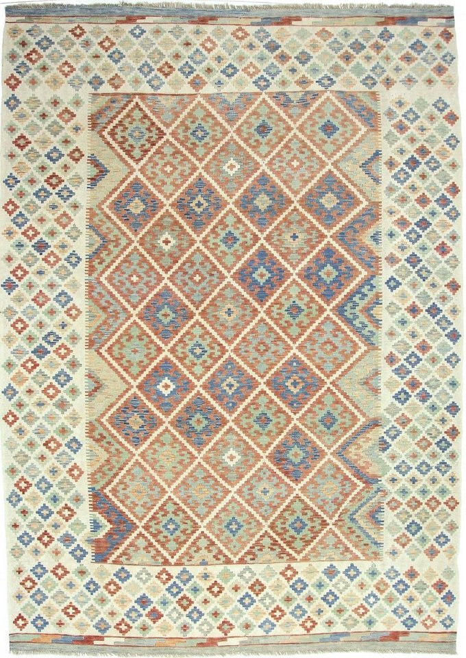 Orientteppich Kelim Afghan 294x212 Handgewebter Orientteppich, Nain  Trading, Höhe: 0.3 mm