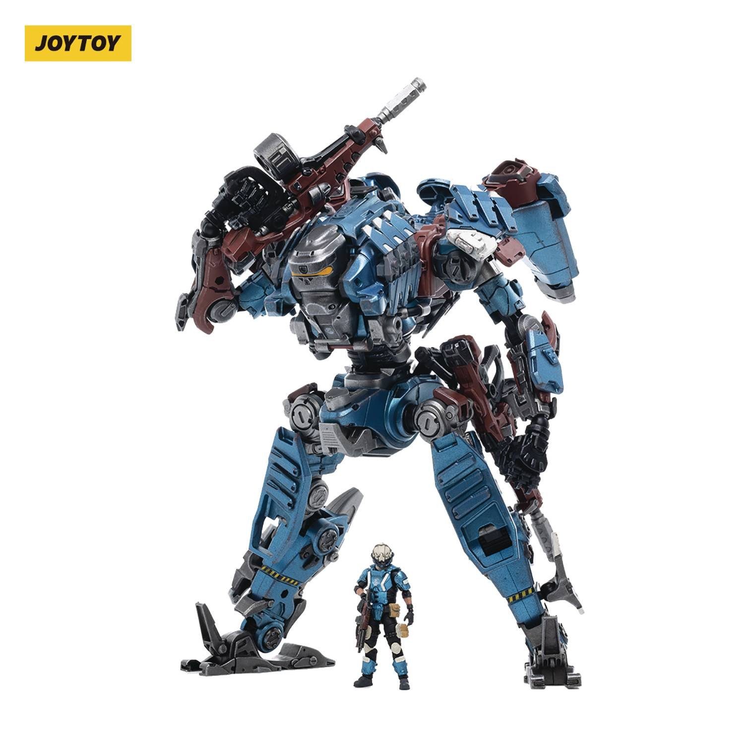 Actionfigur JOYTOY PURGE 01 COMBINATION WARFARE MECHA BLUE ACTIONFIGUR & PILOT