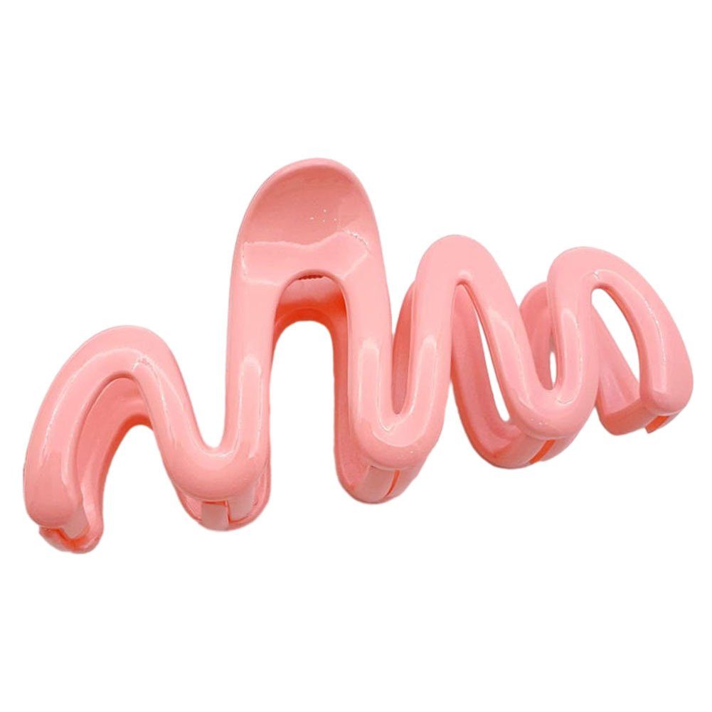 Haarwellen-Greifklammer, Blusmart Haarnadel Wiederverwendbare pink Haifischförmige Haarspange