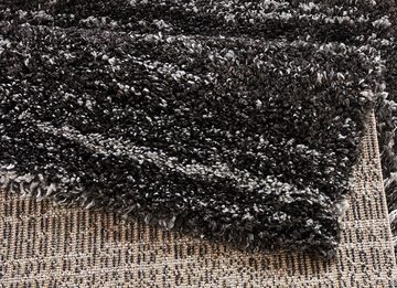 Teppich Hochflor Teppich Delight schwarz grau meliert, MINT RUGS, rechteckig, Höhe: 30 mm