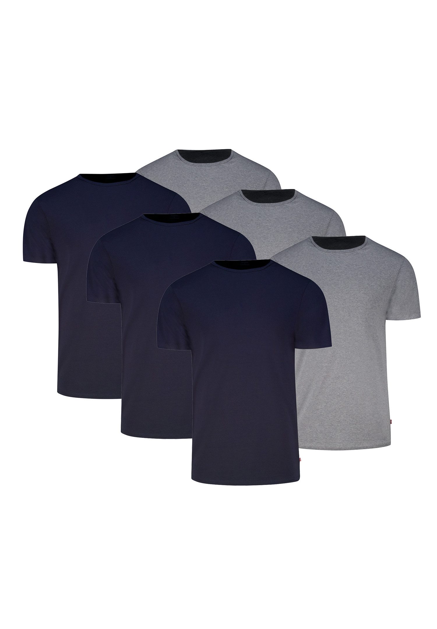 Levi's® Poloshirt LEVIS MEN SOLID CREW 6P (Packung, 6-tlg., 6er-Pack)