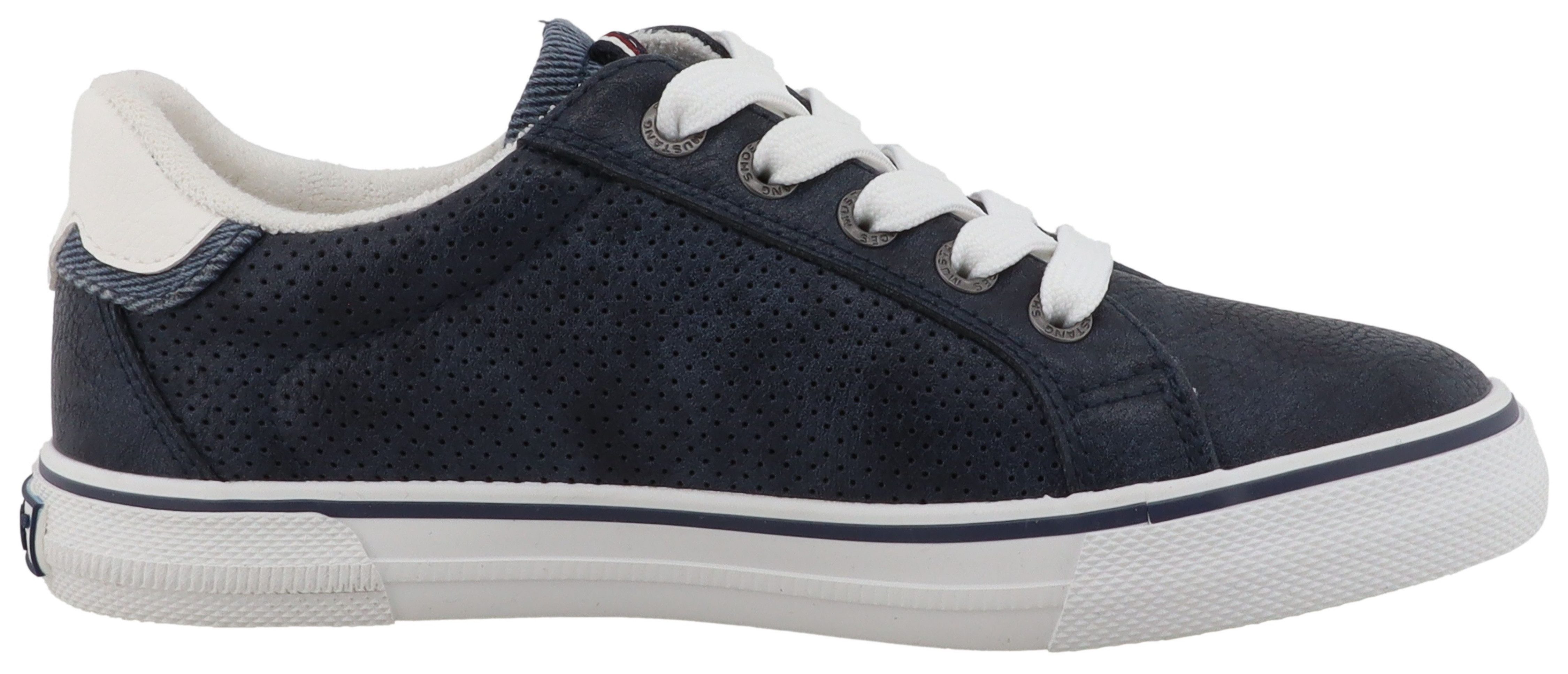 Mustang Shoes Inken Sneaker Freizeitschuh, Halbschuh, Schnürschuh mit Logoschriftzügen – Bild 4 von 5