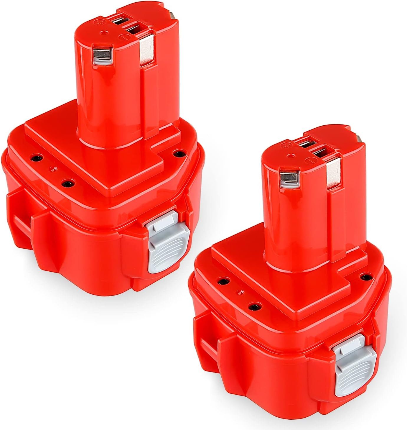 Athlix Ersatz Akku 4,0 Ah für Makita 12-V-Akku, 2er Set, PA1222 1220 1200 Akkupacks (12 V), 2 Stück, 4000 mAh, 20 % längere Laufzeit