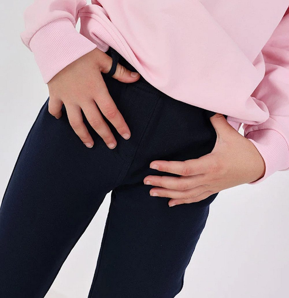 BÒBOLI Anzughose BÒBOLI Mädchen Hose angeraut marine blau (1-tlg., kein Set)