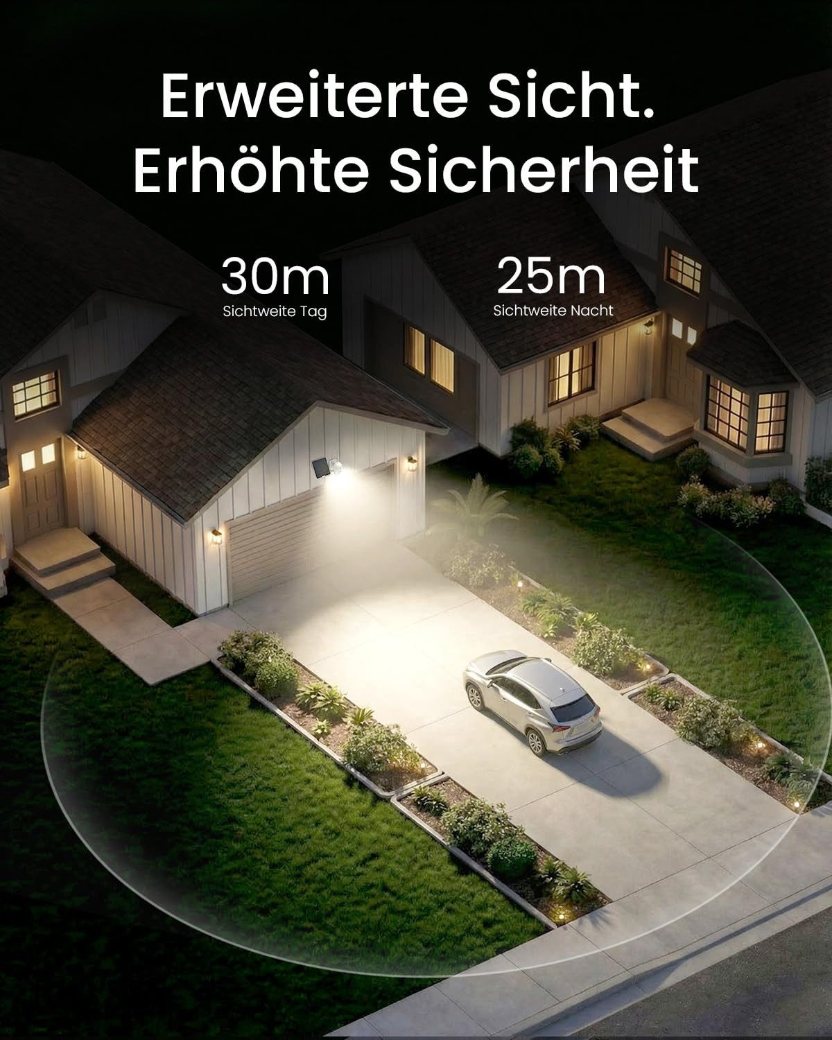 TWUFY Überwachungskamera ieGeek 24/7 AOV Überwachungskamera Aussen mit Auto-Tracking (Outdoor, Außenbereich, außen, Aussen, 5W Solarpanel & 9000mAh Akku, 30m Fa – Bild 4 von 5