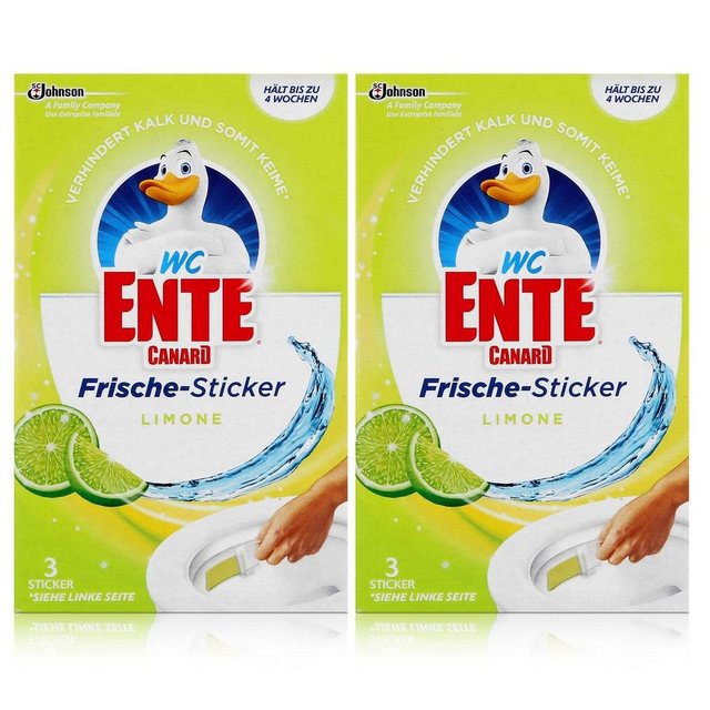 WC Ente WC Ente Frische-Sticker Limone 3x9g WC-Frische (2er Pack) WC-Reiniger