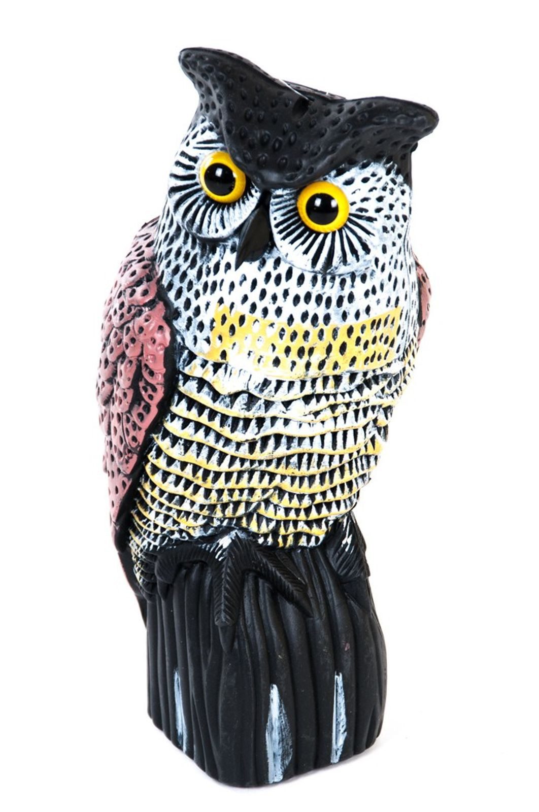 BURI Gartenfigur Eule Uhu aus Kunststoff Gartenfigur Gartendeko 36cm Dekofigur