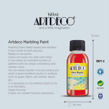 Büst Artdeco Kreativset 8-Farben Marmorieren Starter-Set, Premium Qualität, (8-tlg)