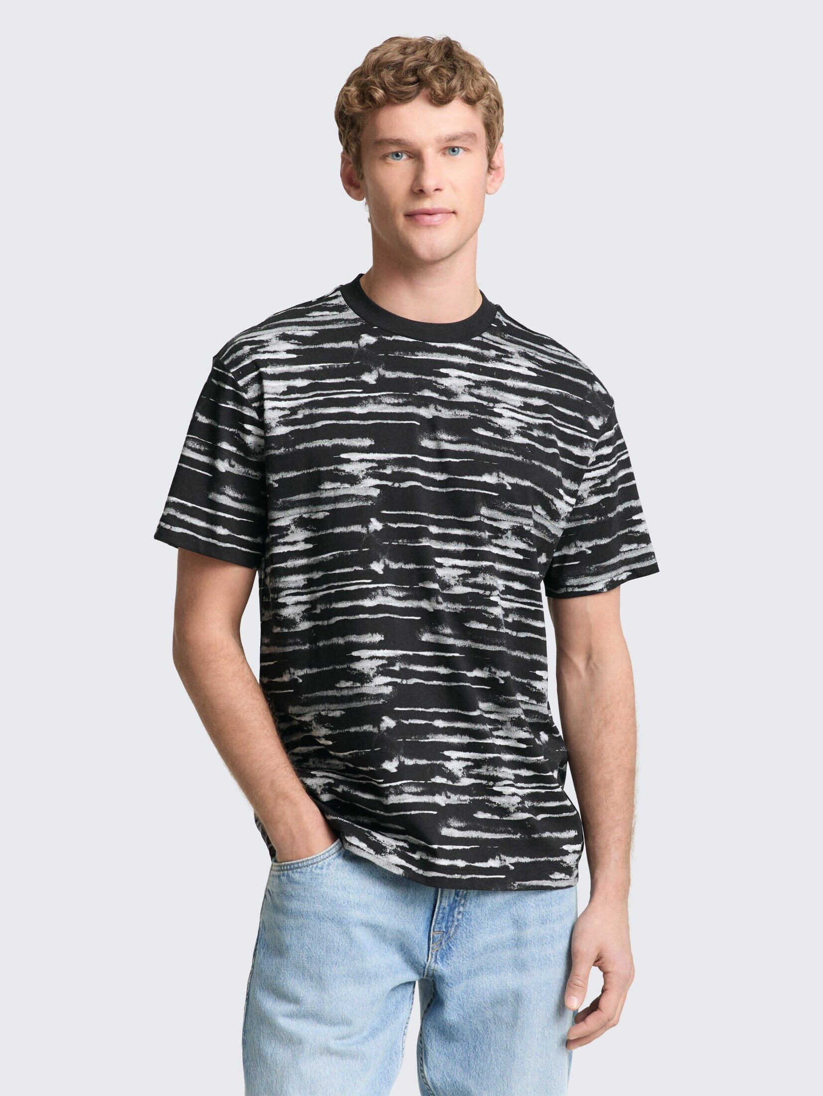 TOM TAILOR Denim T-Shirt T-Shirt Relaxed Fit T-Shirt mit Muster