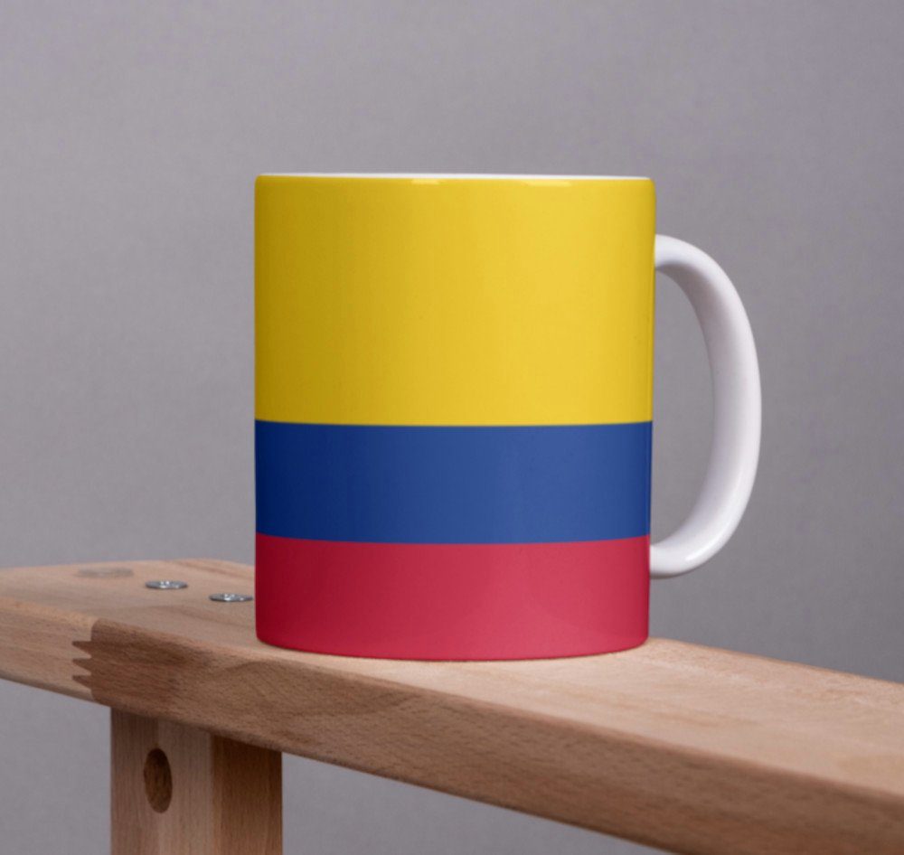Tinisu Tasse Kolumbien Tasse Flagge Pot Kaffeetasse National Becher Kaffee Cup