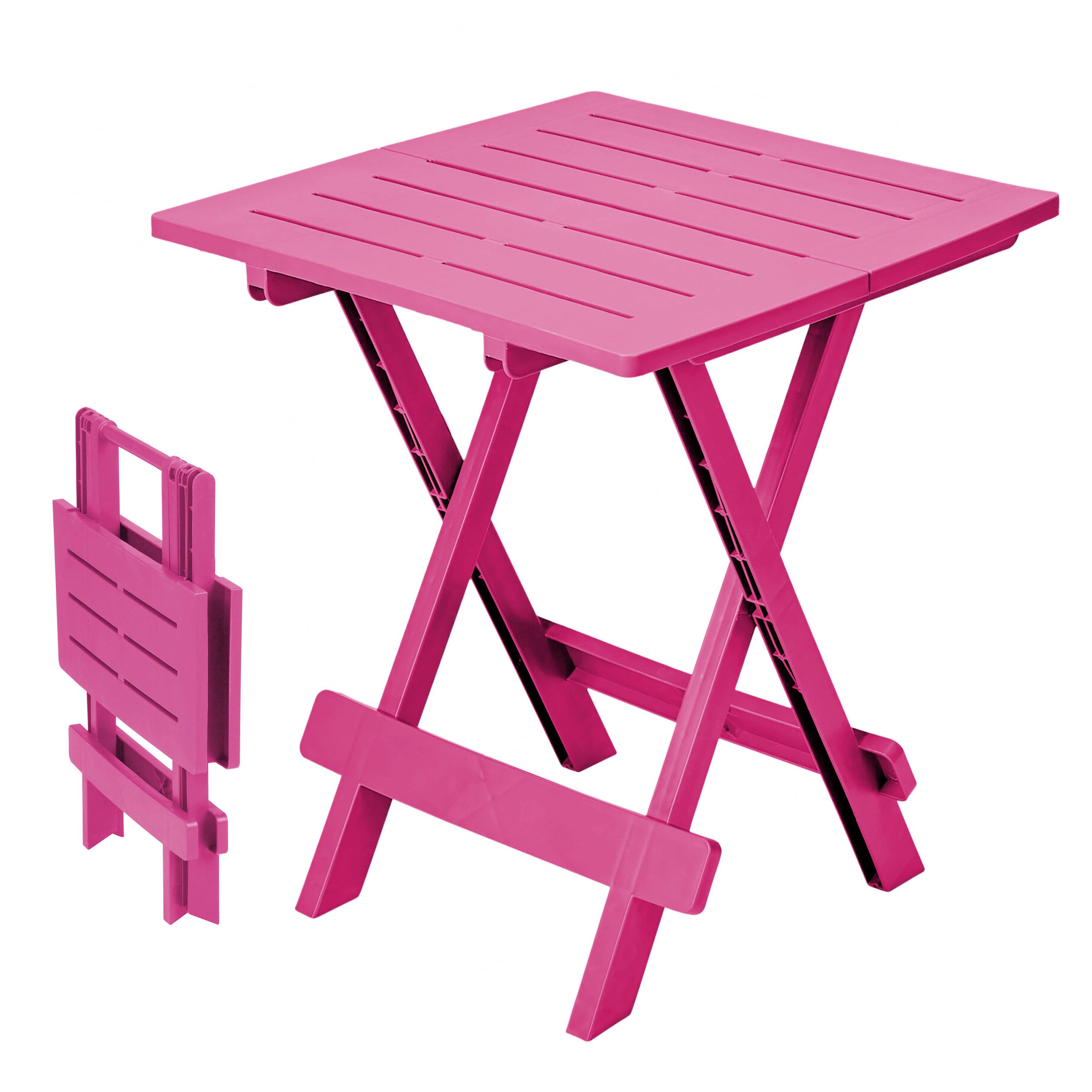 Spetebo Gartentisch Kunstoff Klapptisch ADIGE - pink (Stück, 1-St., Kunststoff Tisch), Garten Beistelltisch klappbar