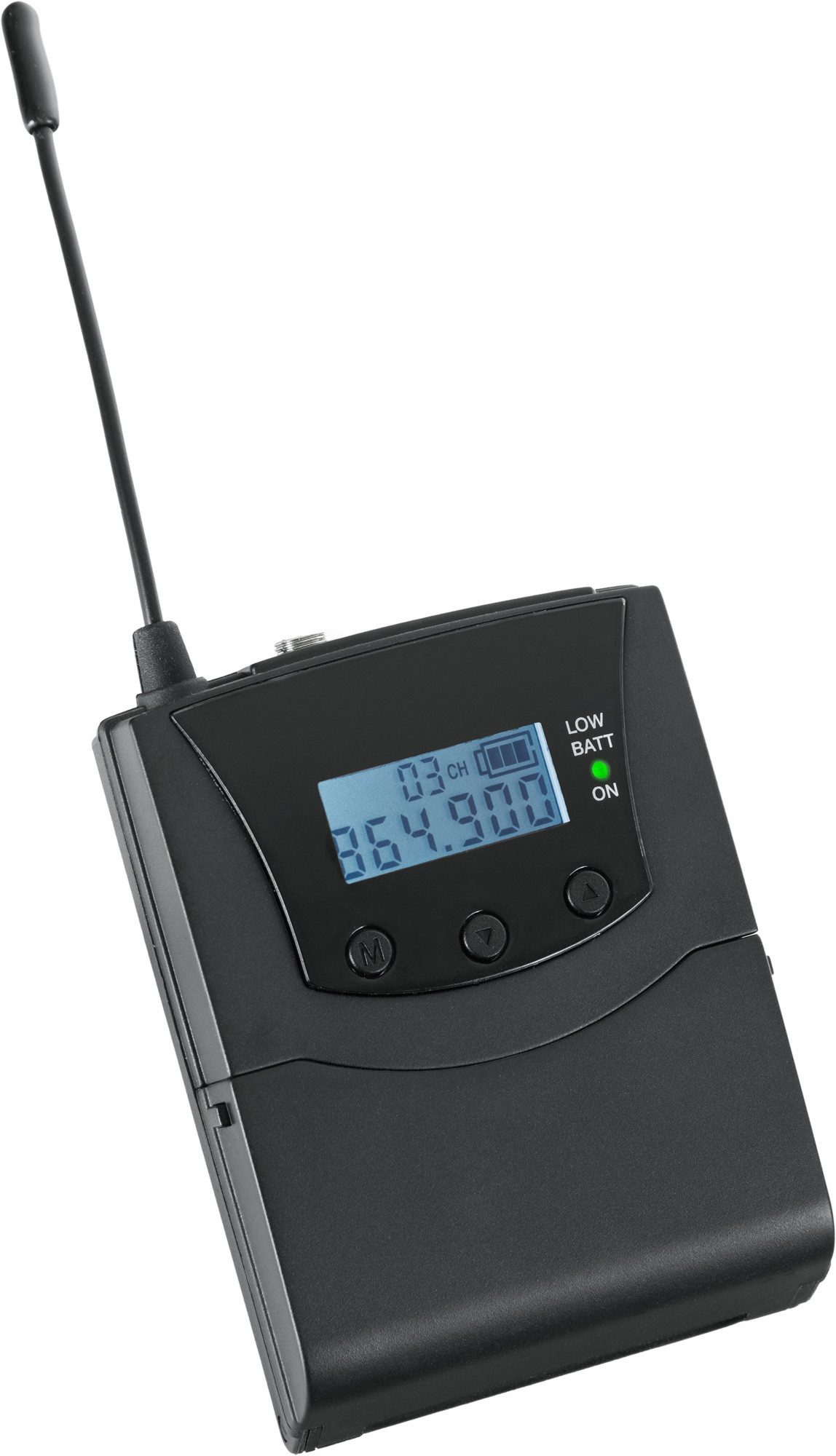 Pronomic Silent Guide V2 SDR-BP30 Bodypack-Empfänger Funk-Kopfhörer (Stereo Funk-Empfänger mit Gürtelclip, keine Sprachsteuerung, UHF Funk, Mit Lautstärkeregler und Kanalwahlschalter)
