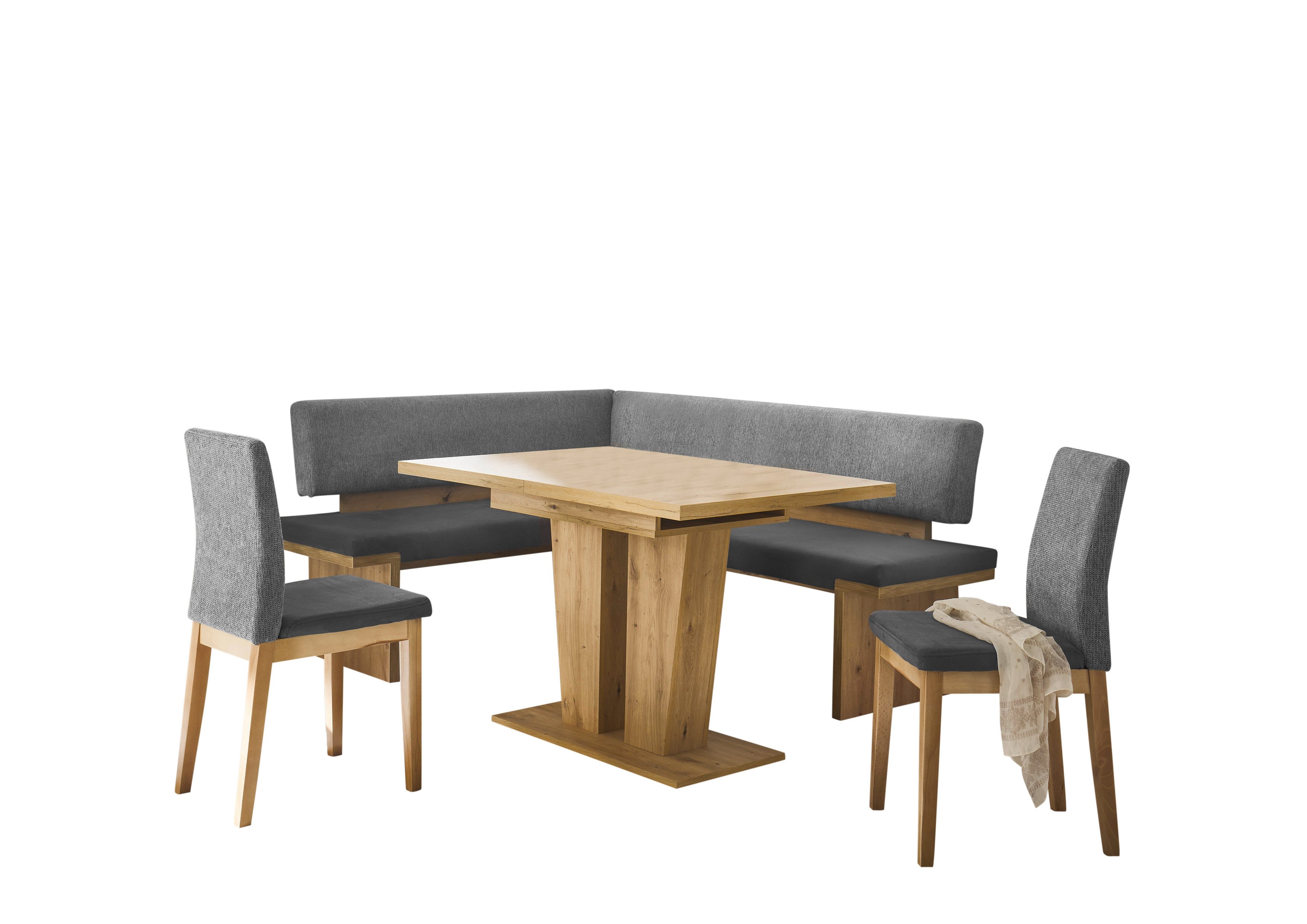 Stolebaenk Eckbankgruppe Manduria EBG VEVEFA Artisan Rechts, (Eckbank Set, 1x Eckbank, 1x Tisch, 2x Stuhl)