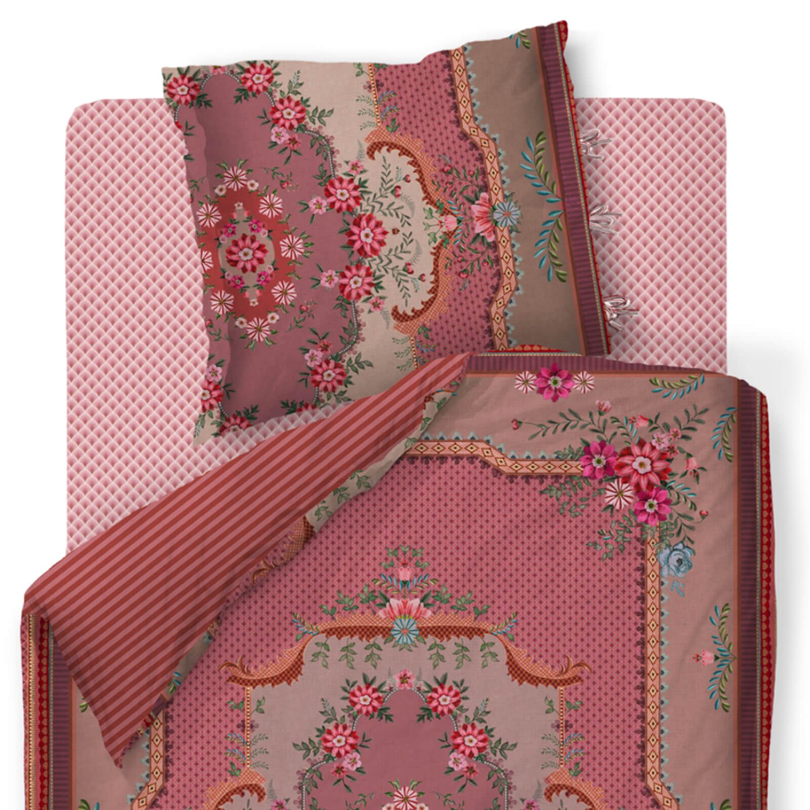 PiP Studio Bettwäsche Pip Chique Pink, Perkal, 2 teilig, Rosetten, Floral, günstig online kaufen