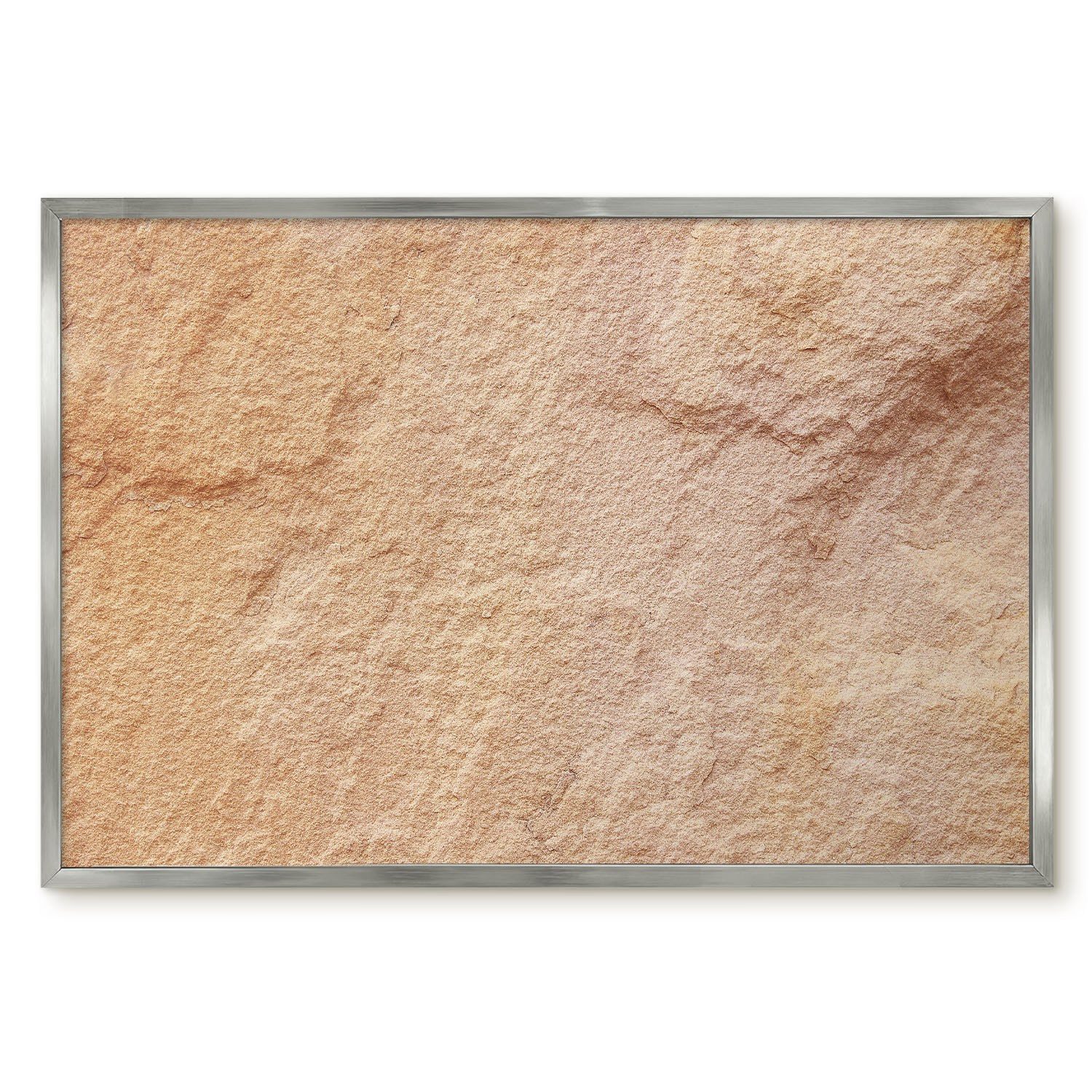 Tulup Magnettafel Magnettafel mit Rahmen als moderne Wanddekoration, Steinstruktur, Braun