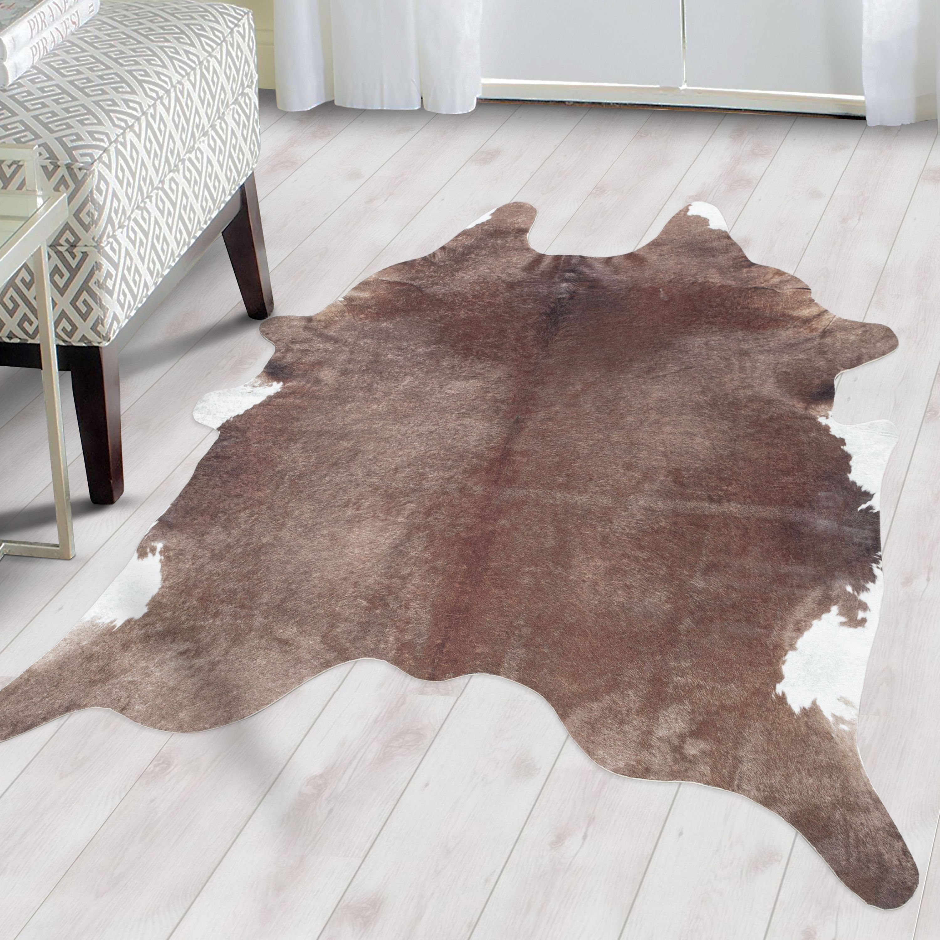 SIMPEX24 Teppich Rindsleder Imitat, Rechteckig, Höhe: 7 mm, Fellteppich Kuh günstig online kaufen