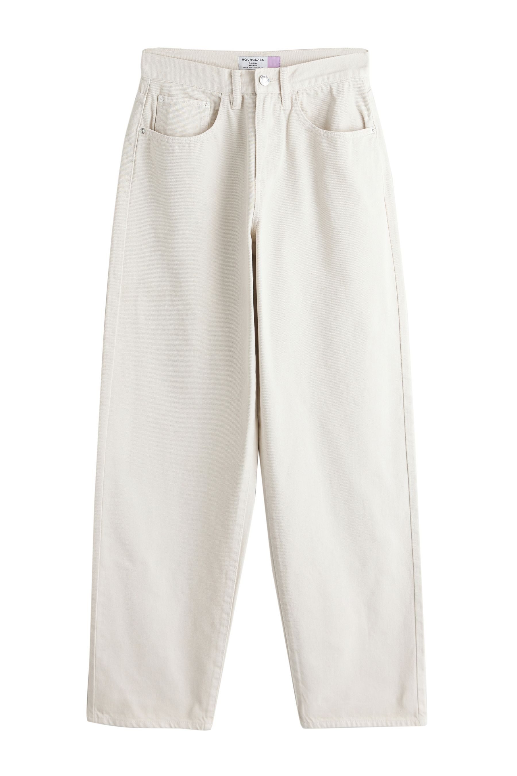 Weite Jeans Sanduhr-Jeans mit weitem Bein