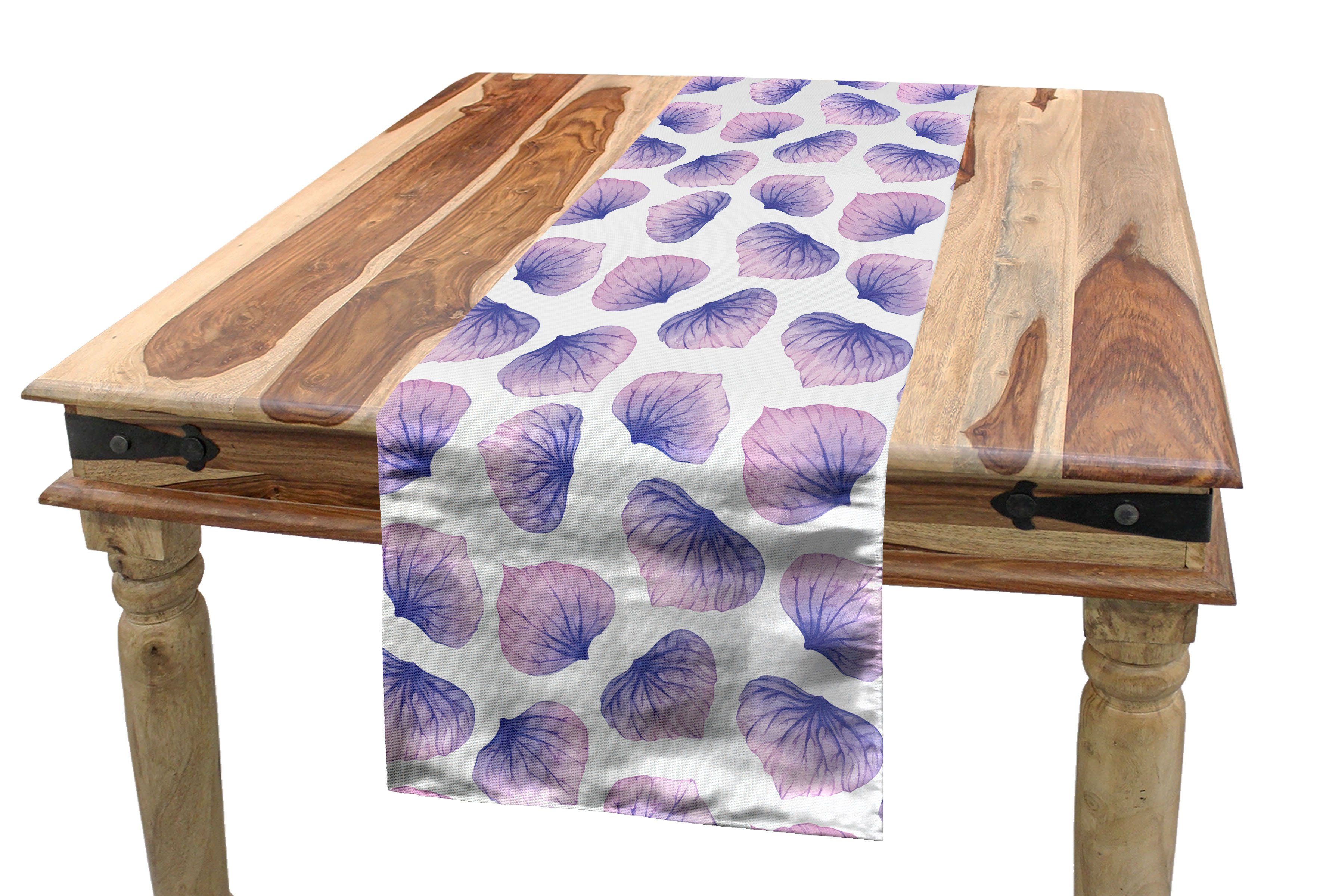 Blended Rechteckiger Tischläufer Petal Aquarell Dekorativer Küche Blumen Tischläufer, Esszimmer Abakuhaus