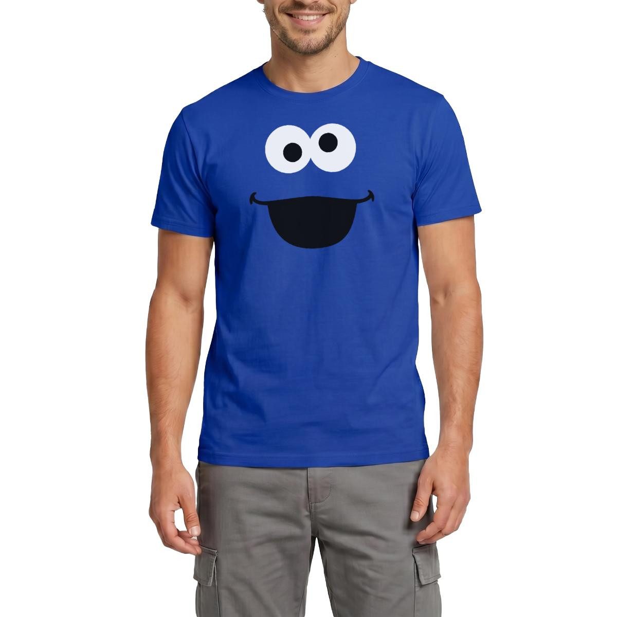 Spreadshirt T-Shirt Sesamstraße Krümelmonster Karneval Männer T-Shirt (1-tlg)