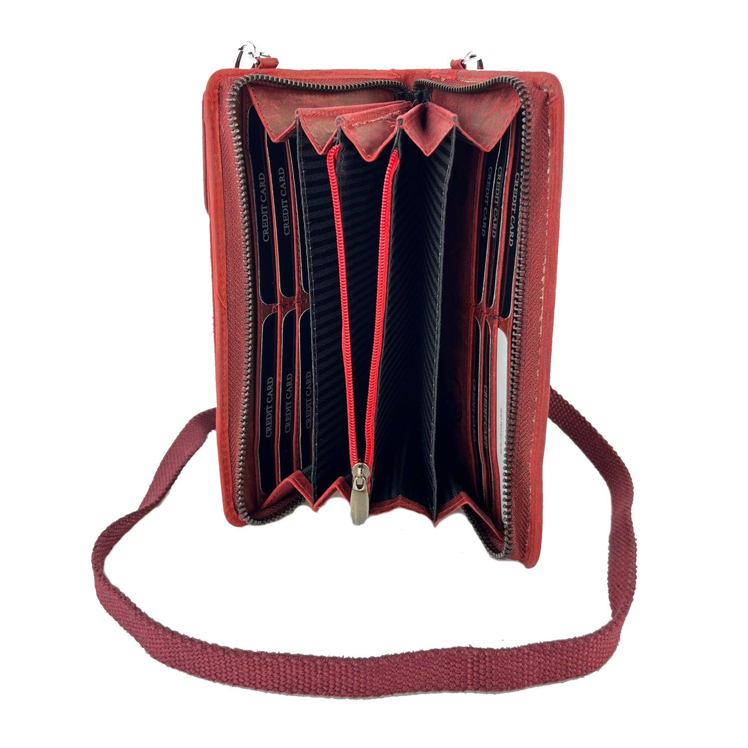 L&B Handytasche >2616< Umhängetasche & Geldbörse Crossbody, Büffelleder
