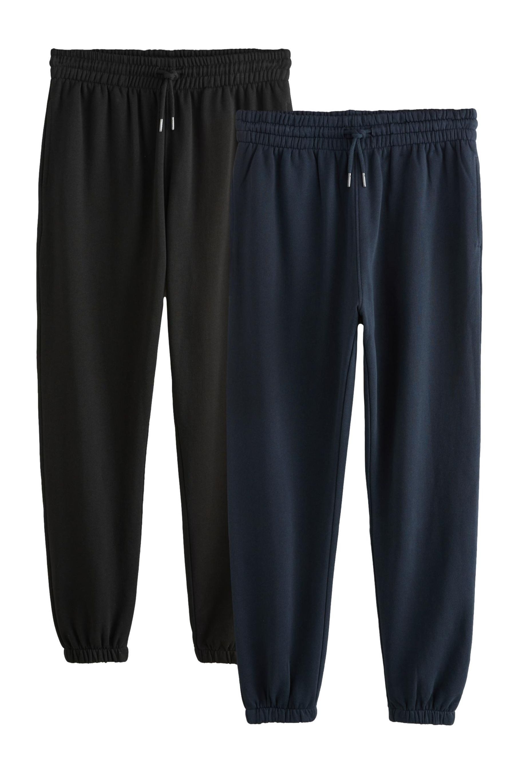 Jogginghose Schwere Jogginghosen mit Bündchen, 2er-Pack