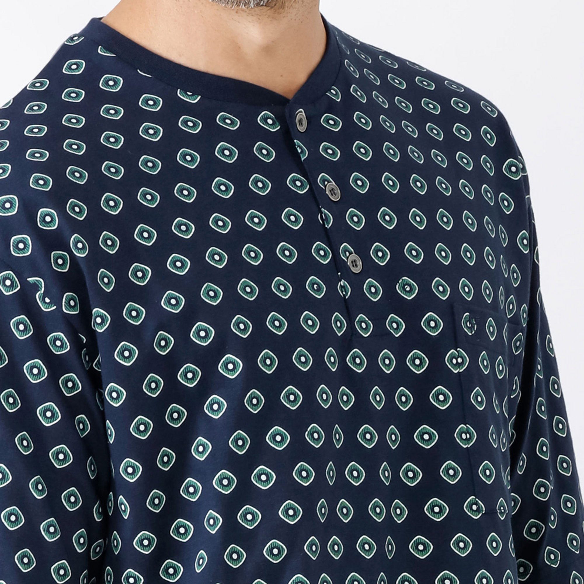 Hajo Pyjama Herren-Shorty Single-Jersey gemustert