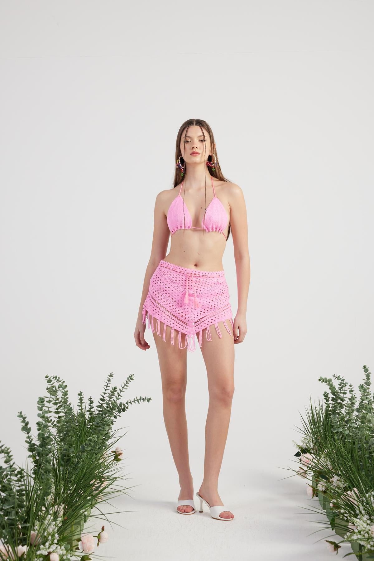 HOLLY LOLLY Blusentop Gemustertes gebundenes Sommerstrickset