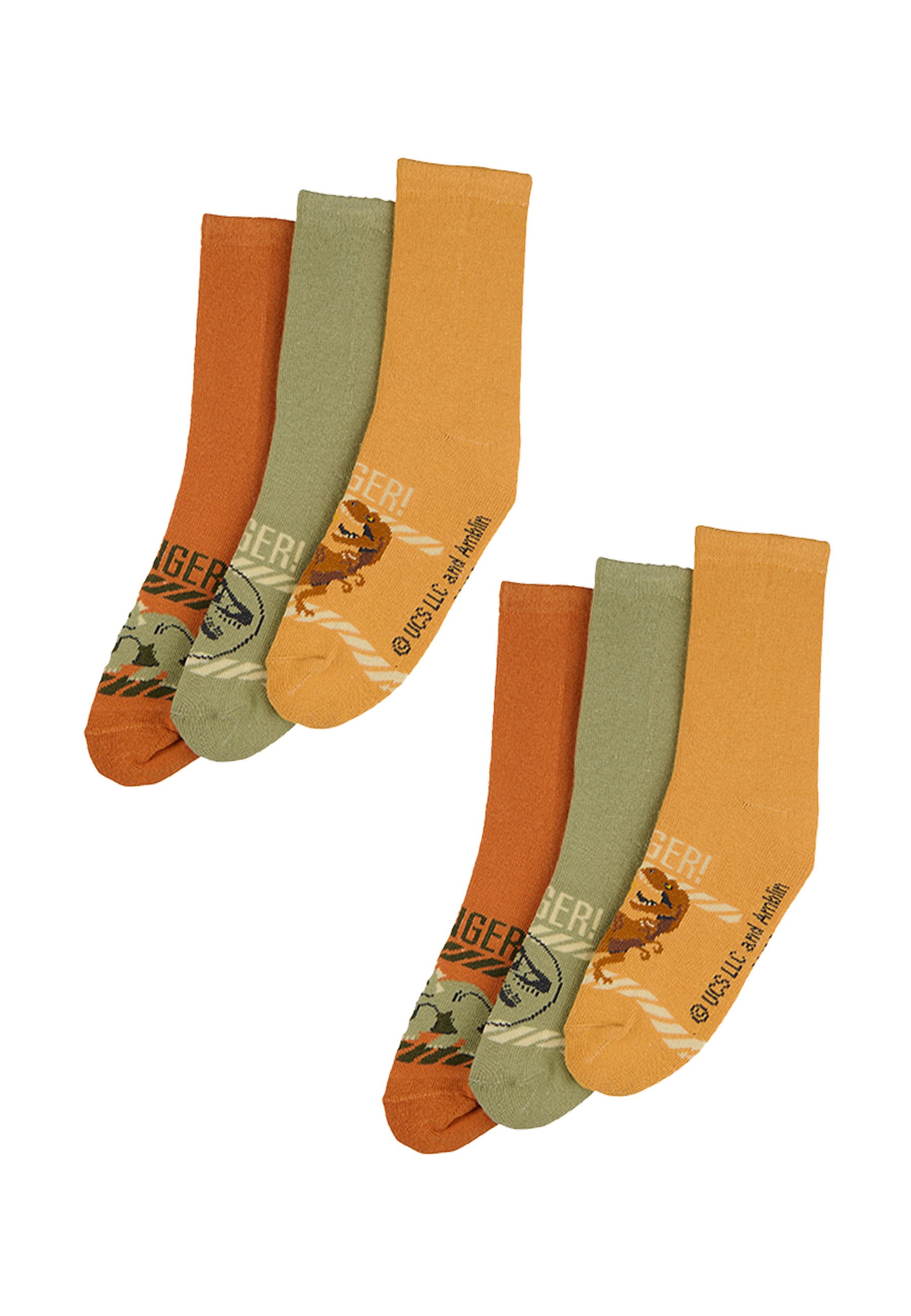 ONOMATO! Socken Jurassic World Kinder Jungen Socken 6er Pack (6-Paar)
