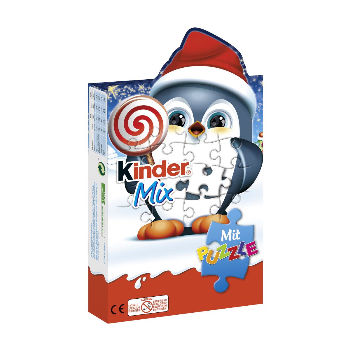 kinder Schokolade, Ferrero Mix Puzzle Weihnachten festliche Geschenkpackung 161g