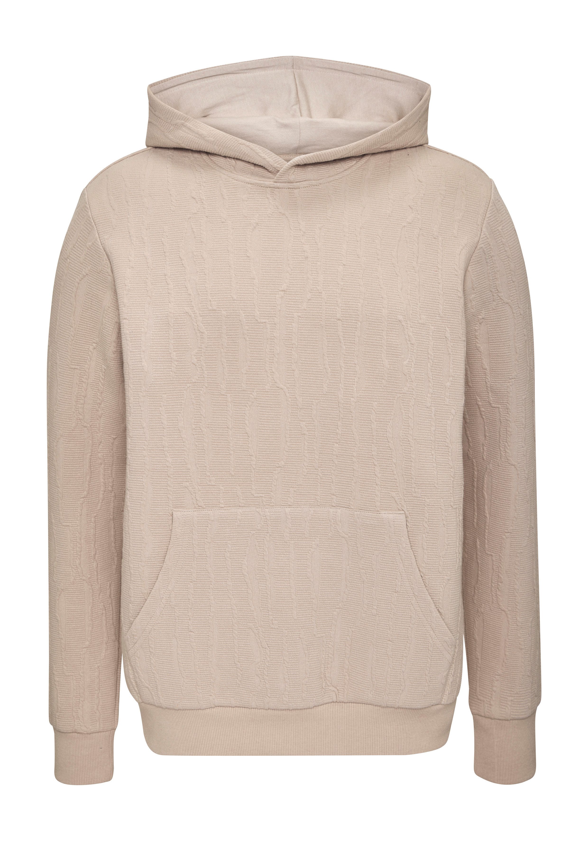 John Devin Hoodie - Struktur Sweat mit Kapuze bis Größe 5XL innen angeraute Sweatware mit besonderer Struktur-Optik – Bild 2 von 5