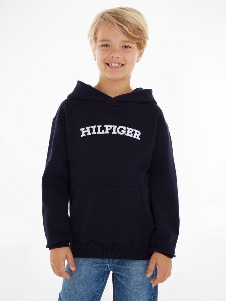 Tommy Hilfiger Kapuzensweatshirt HILFIGER ARCHED HOODIE mit Hilfiger Logo- Schriftzug