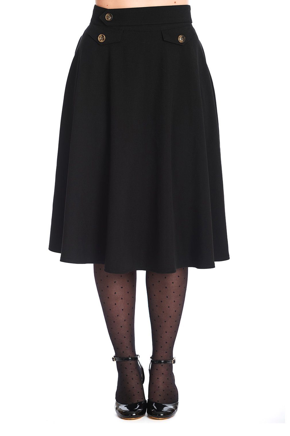 Banned A-Linien-Rock Book Club Schwarz Retro Vintage Swing Skirt