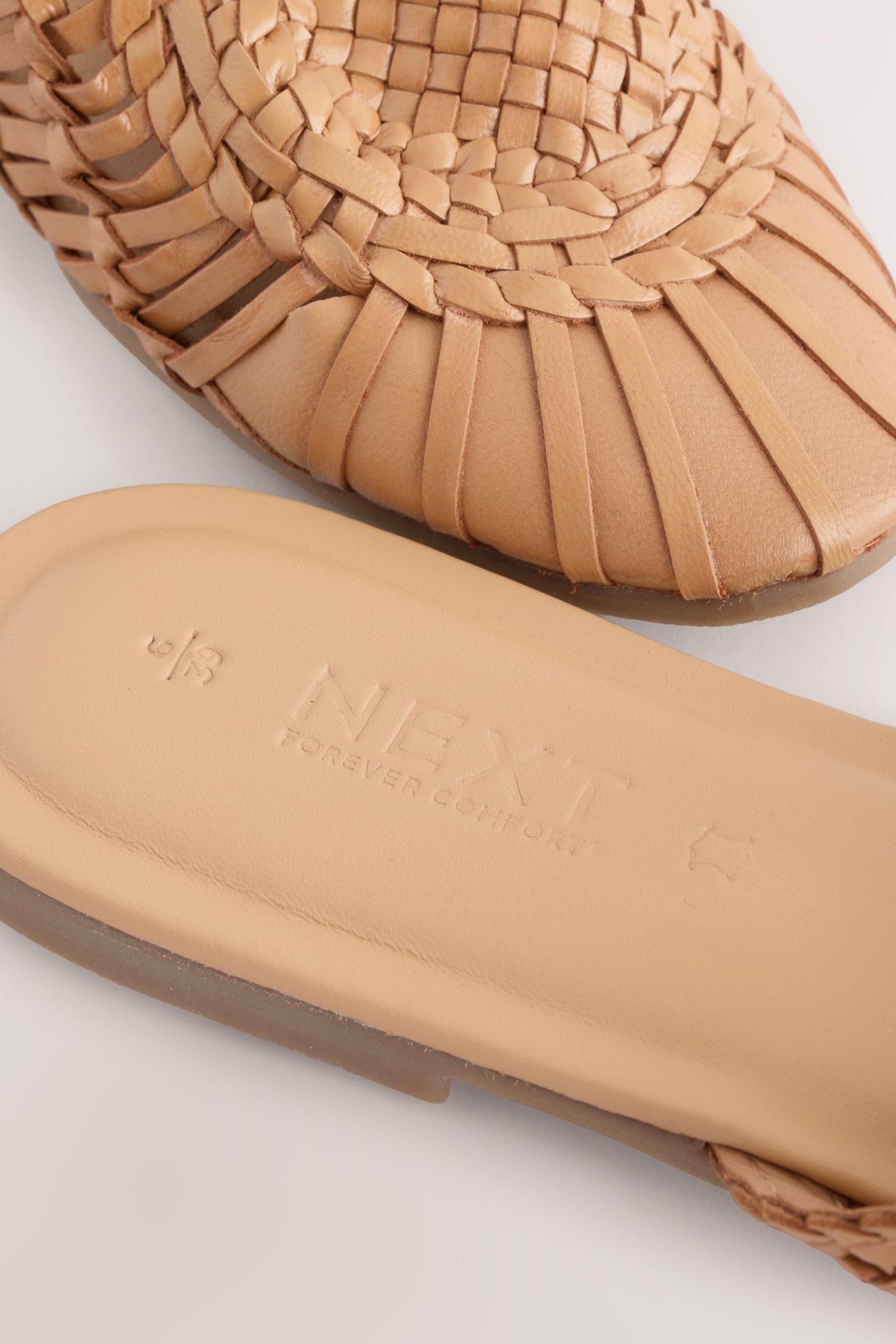 Next Forever Comfort® Lederpantoletten mit Flechtdesign Pantolette (1-tlg) günstig online kaufen