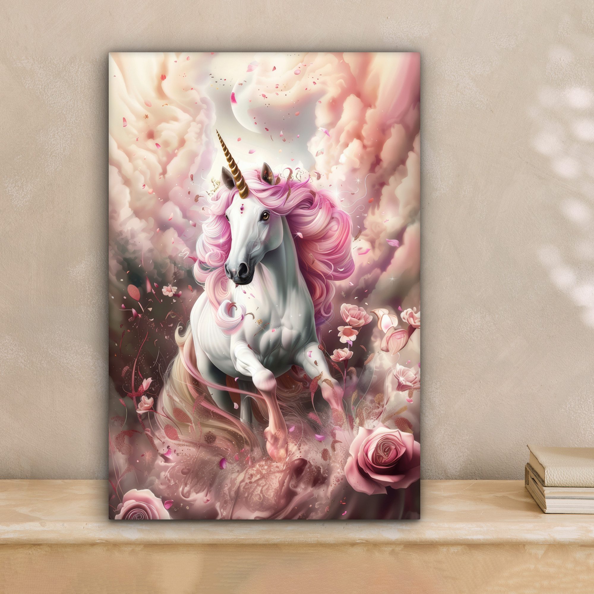 OneMillionCanvasses® Leinwandbild Einhorn - Mädchen - günstig online kaufen