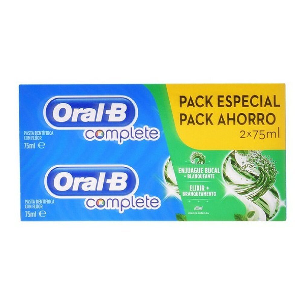 Oral-B Zahnpasta COMPLETE DENTIFRICO ENJUAGE + BLANQUEANTE LOTE 2 x