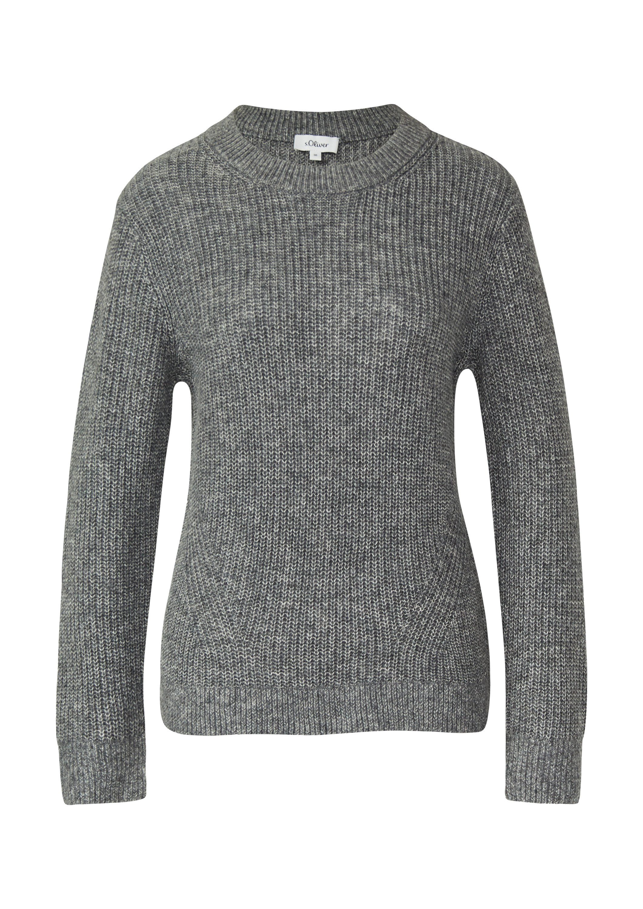 s.Oliver Longpullover Strickpullover Strickpullover aus Wollmix günstig online kaufen