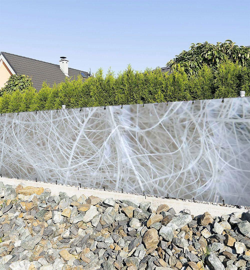 Sichtschutzzaunmatten Zaunbanner Wurzel weiß Sichtschutz Garten Zaun